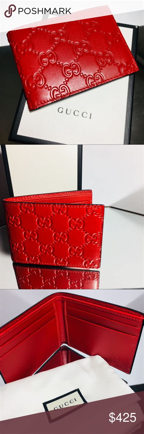 gucci signature wallet red|original gucci wallet.